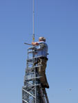 Dale attaching an antenna