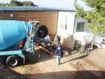Pouring the concrete