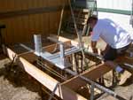 Setting the Steel cage in place