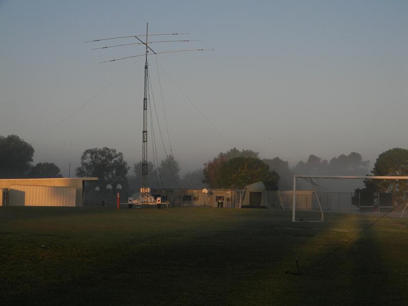 038.JPG - Our stations at first light on Sunday morning.