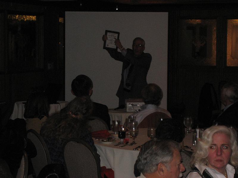 IMG_1321.JPG - The W6AM Rhombic Award for 2011 presented to Bill Harper WA6ESC