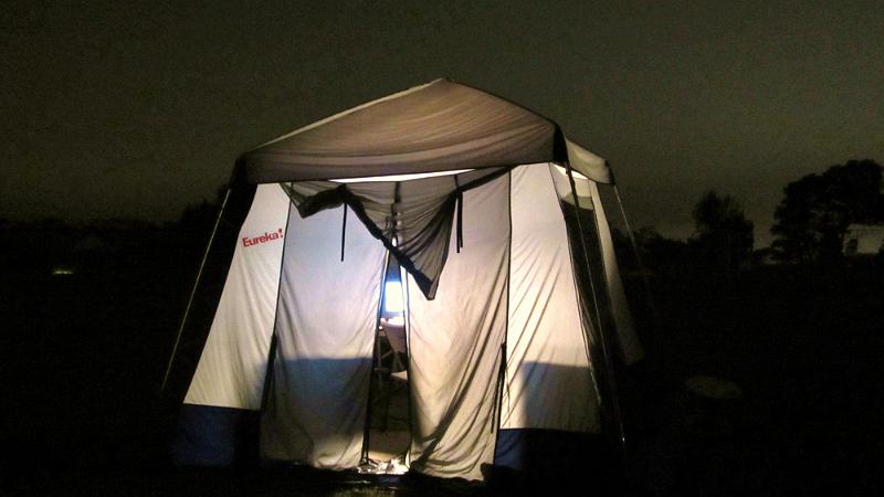 036.JPG - CW tent glowing at 0130 hours Sunday.