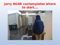 Jerry NG6R contemplates where to start….