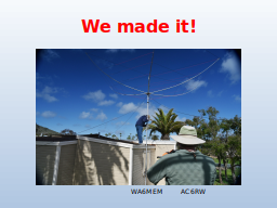 We made it!